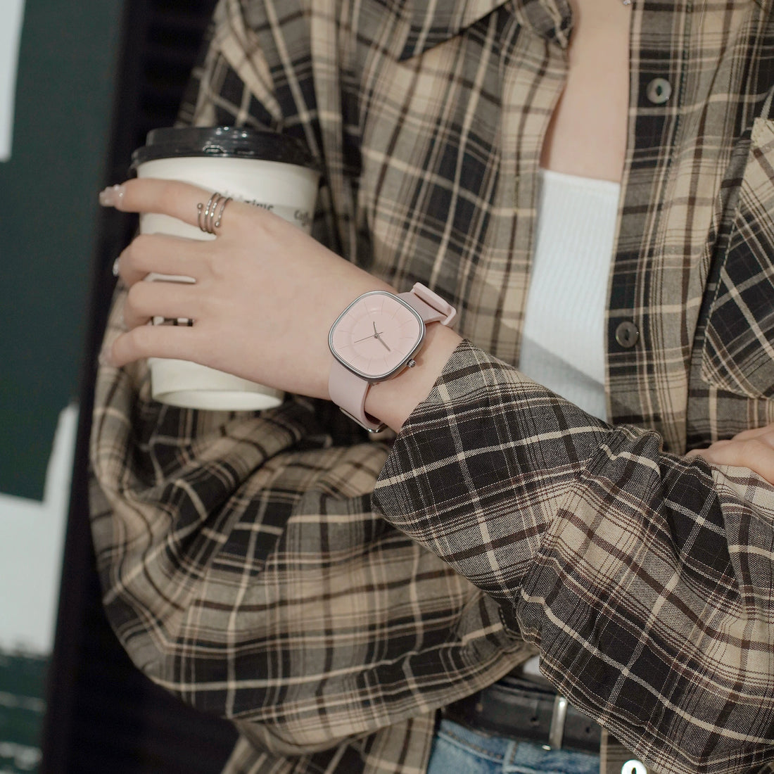 Kenzli Minimalist Square Watch [DQL8MV8N]