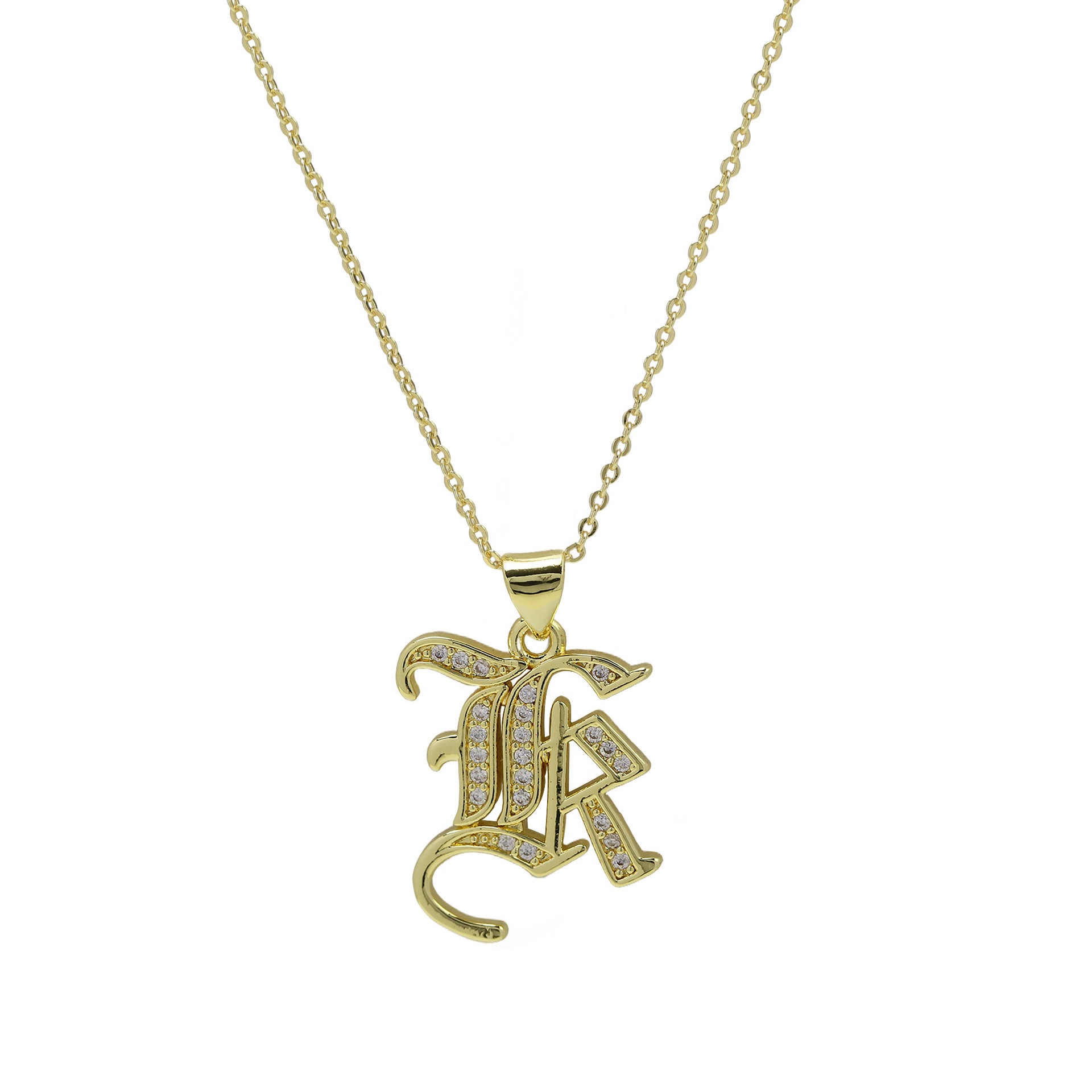 Lawson Old English Initial Necklace - K Necklace [FFNSDOGQ]