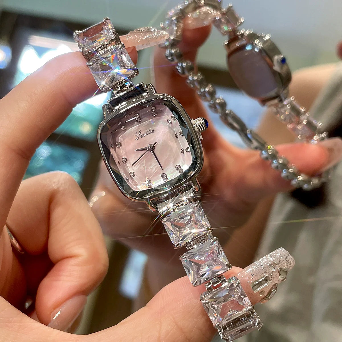Truth Minimalist Square Watch - Mother-of-pearl Pink