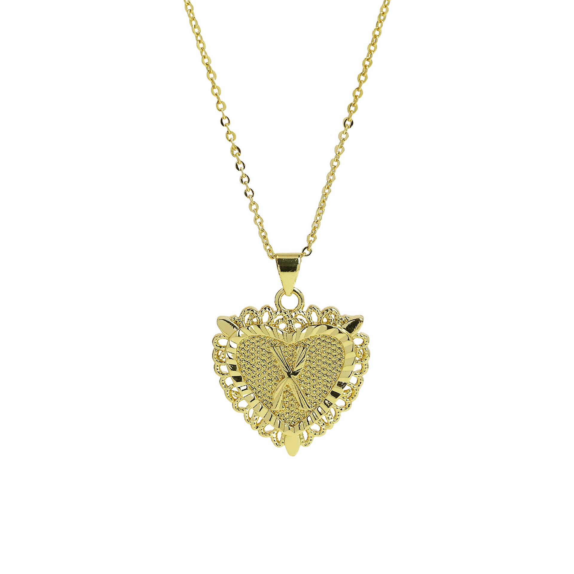 Jaidyn Dainty Initial Necklace - Necklace X [TTHVI33F]