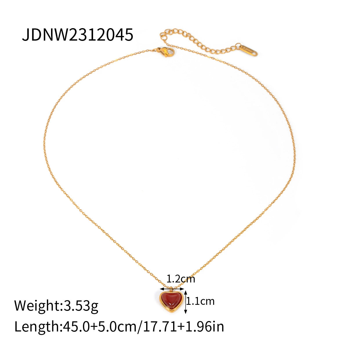 Avital Delicate Heart Necklace - JDNW2312045 [HO6DF3Y6]