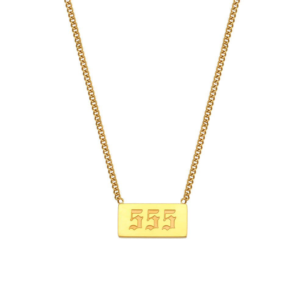 Evelia Angel Number Necklace - Angel Number Necklace - 555 [OVPCEJX7]