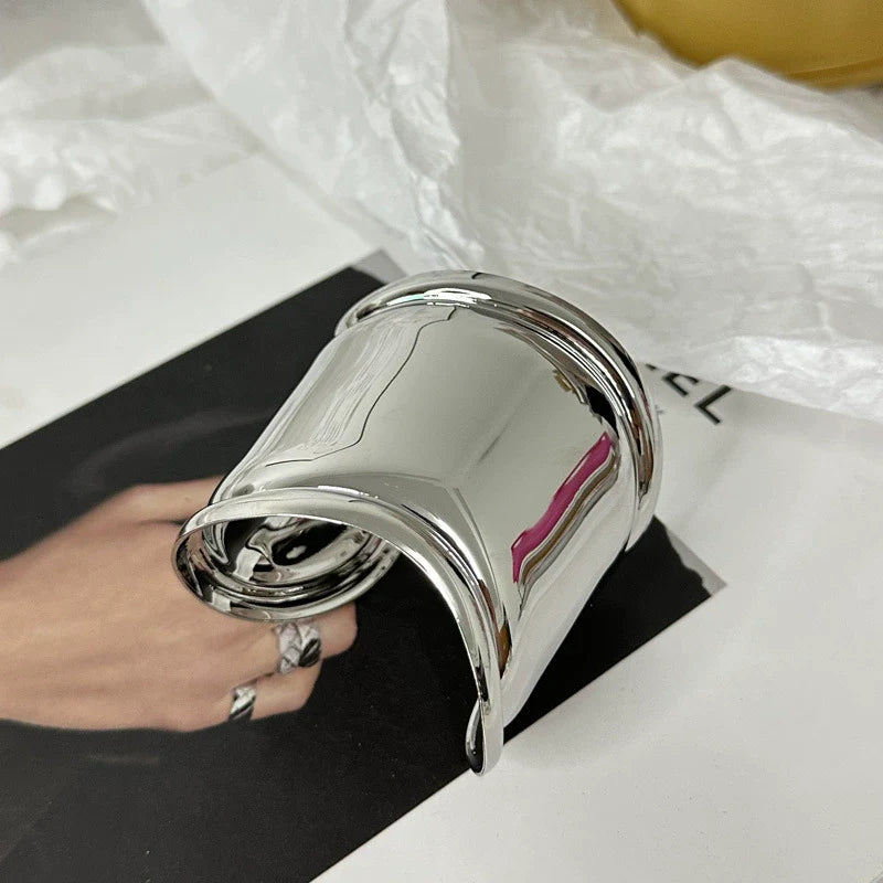 Skylar Wavy Cuff Bracelet - Wide Bracelet