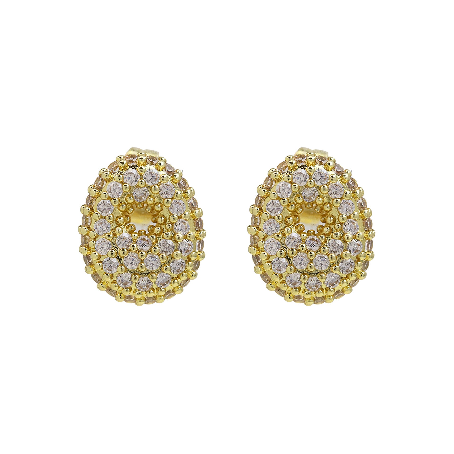 Lillyann Zircon Bubble Letter Earrings - O [R97JE4A2]