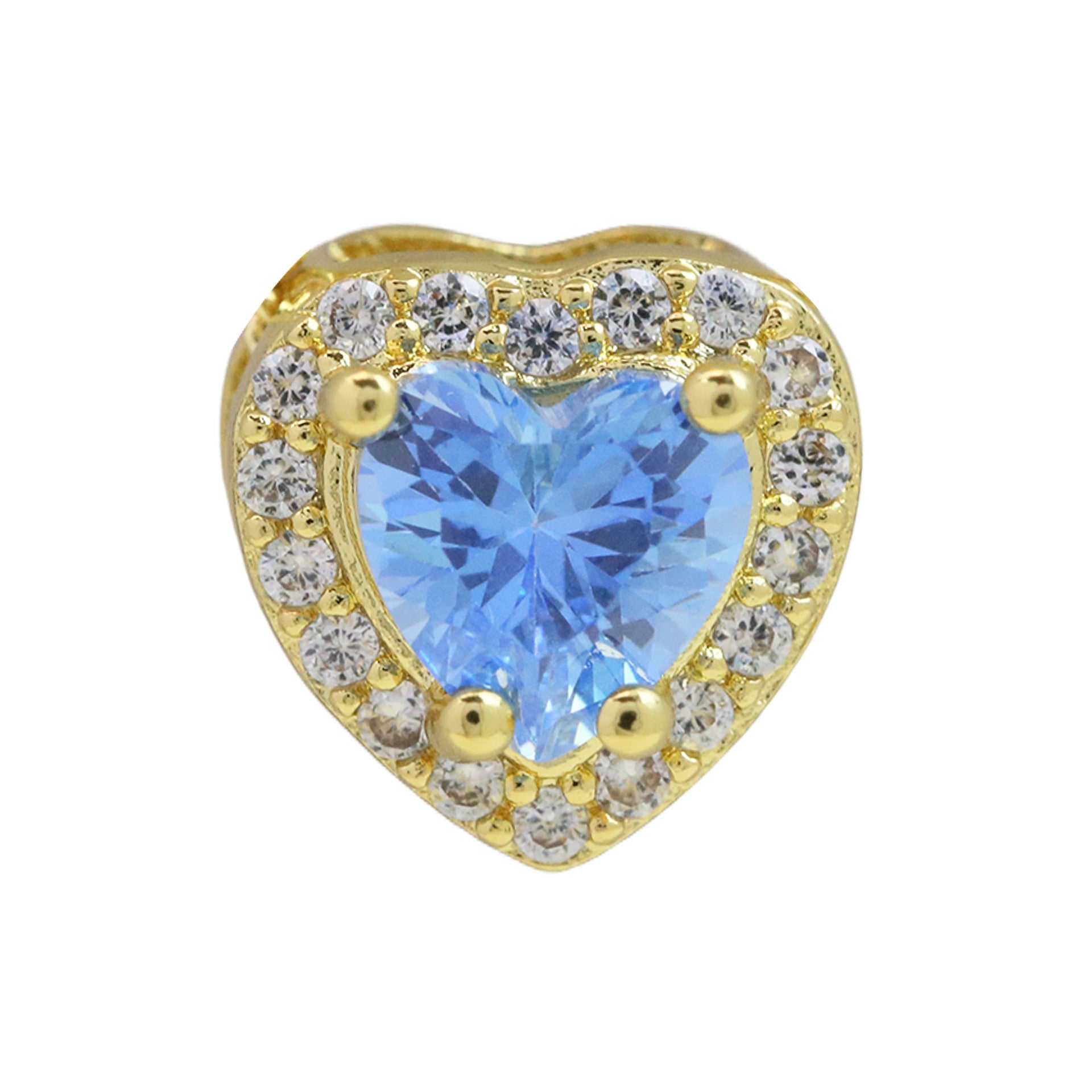 Briar Heart Initial Necklace - March Birthstone Heart [3MHTYXJC]