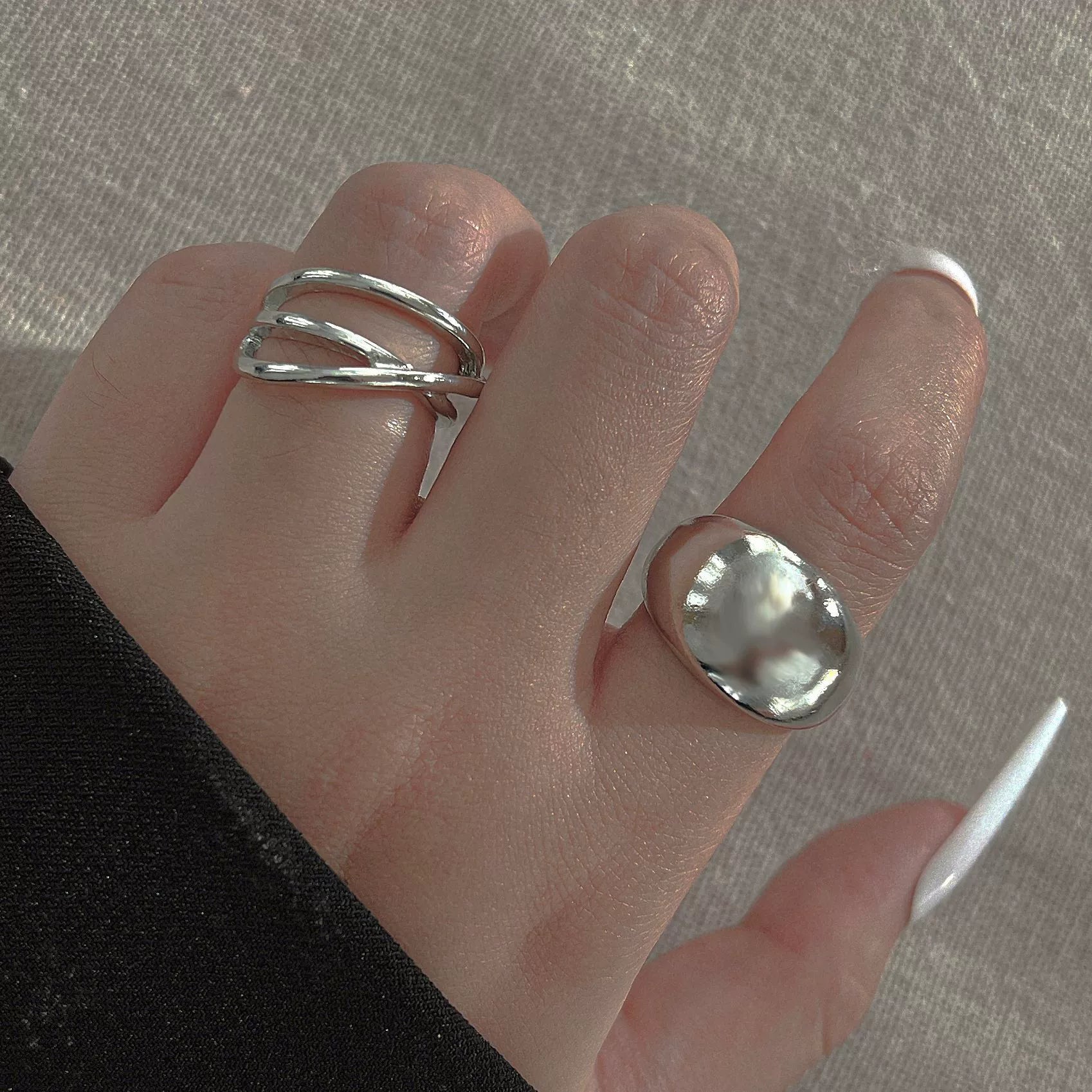 Jia Staggered Open Ring - Style 2 [C4CHFABW]