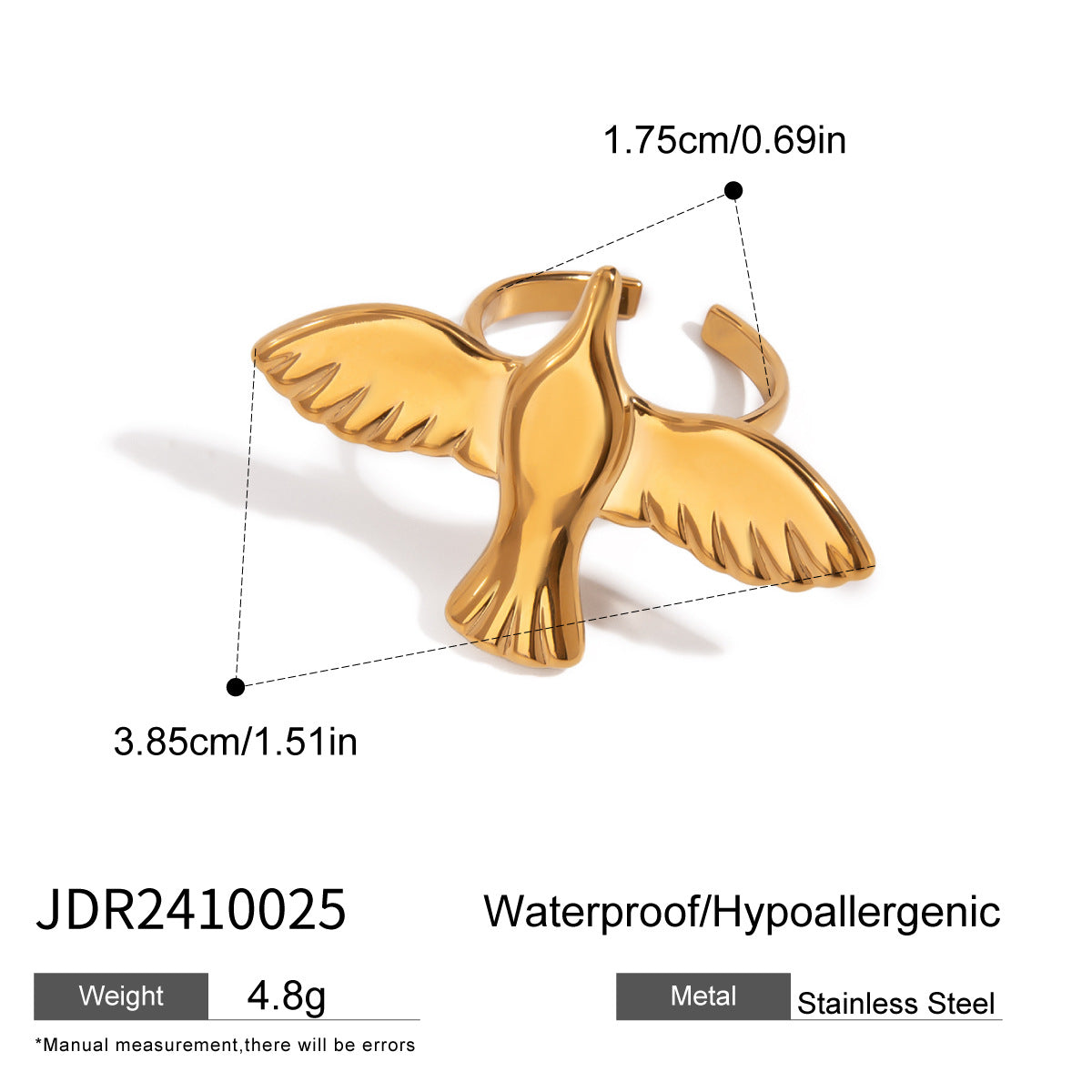 Manal Geometric Stackable Rings - JDR2410025 [MFN9AR9E]