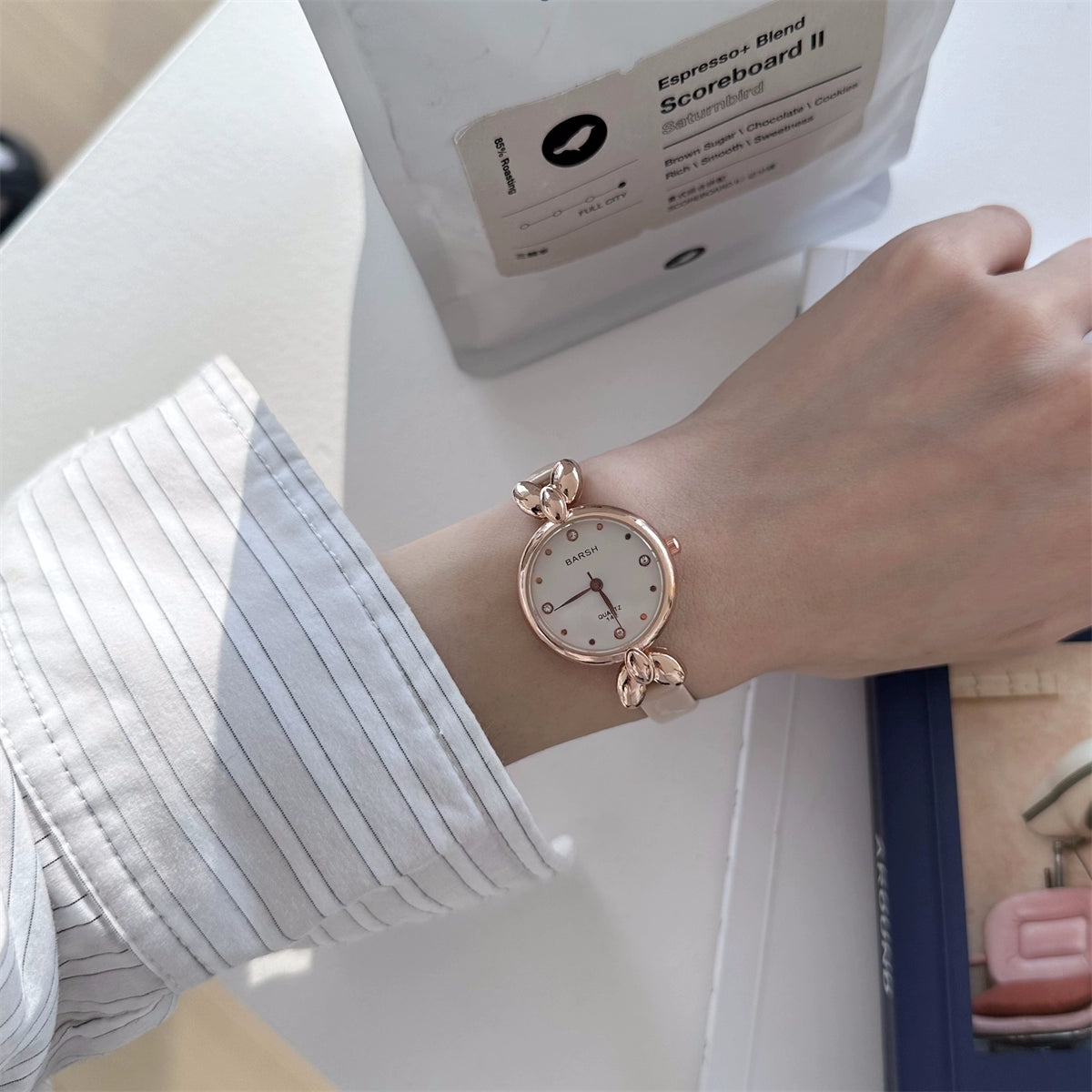 Rachell Delicate Strap Watch - Milk Tea [A2EZFA8A]
