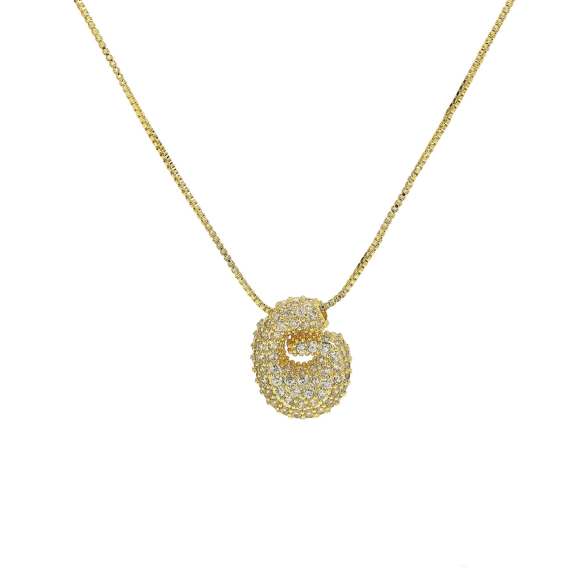 Francis Bubble Initial Necklace - Gold Necklace G [AH09C5OH]