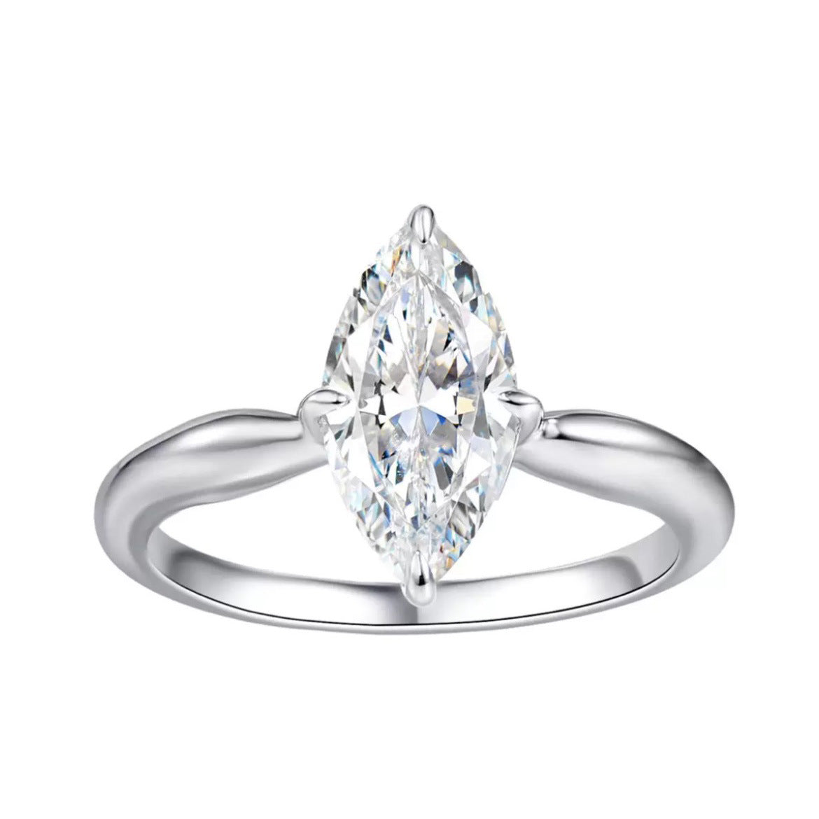 Jalissa Zircon Stackable Ring Set - Horse-Eye Main Ring [DKUYP3GB]