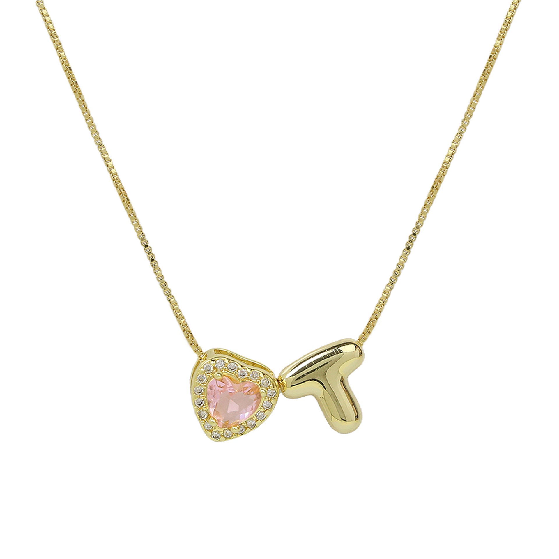 Rome Pearl Initial Necklace - T Letter [IIW7DZ3V]