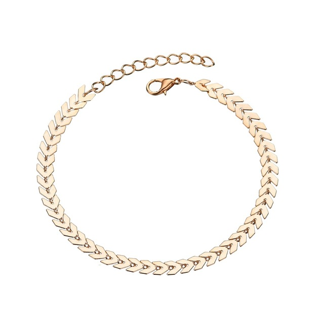 Neema Layered Heart Charm Anklet - Anklet E001