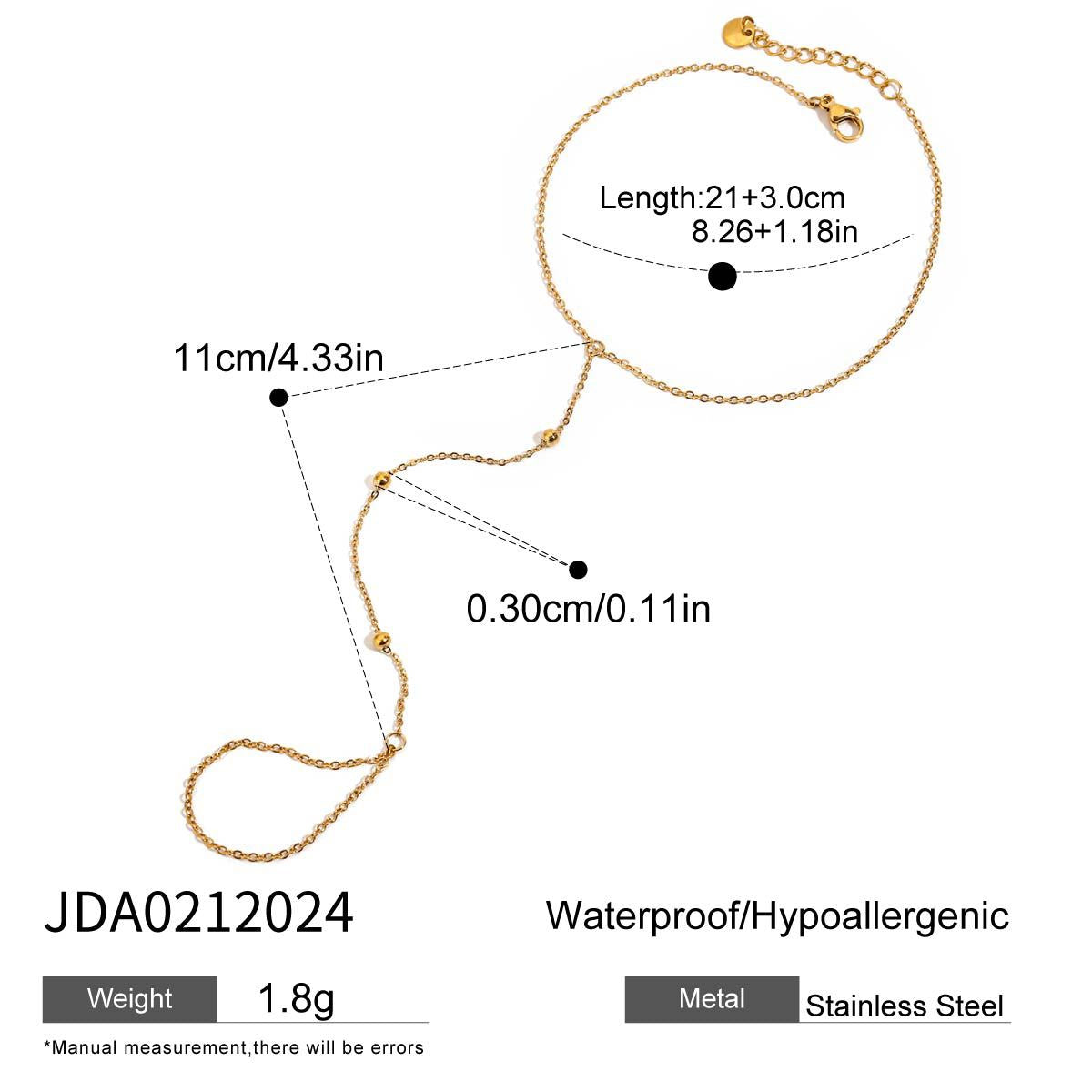 Juanita Cross Zircon Ring - Anklet (JDA0212024) [H94N5I55]