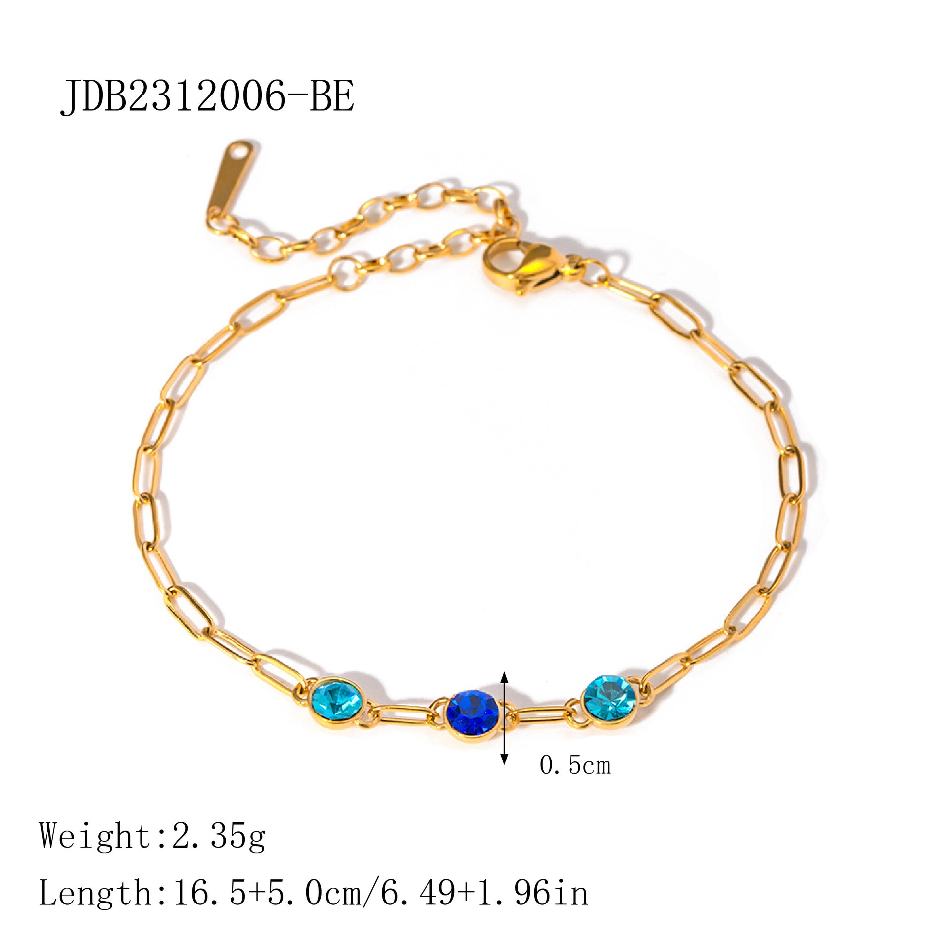 Ruwayda Pearl Zircon Bracelet - JDB2312006-BE [W9JQ36J6]