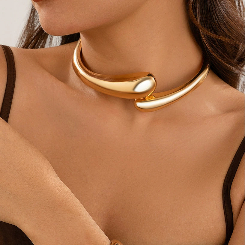 Aviah Geometric Choker Set - Choker Gold [BAUAJLJ8]
