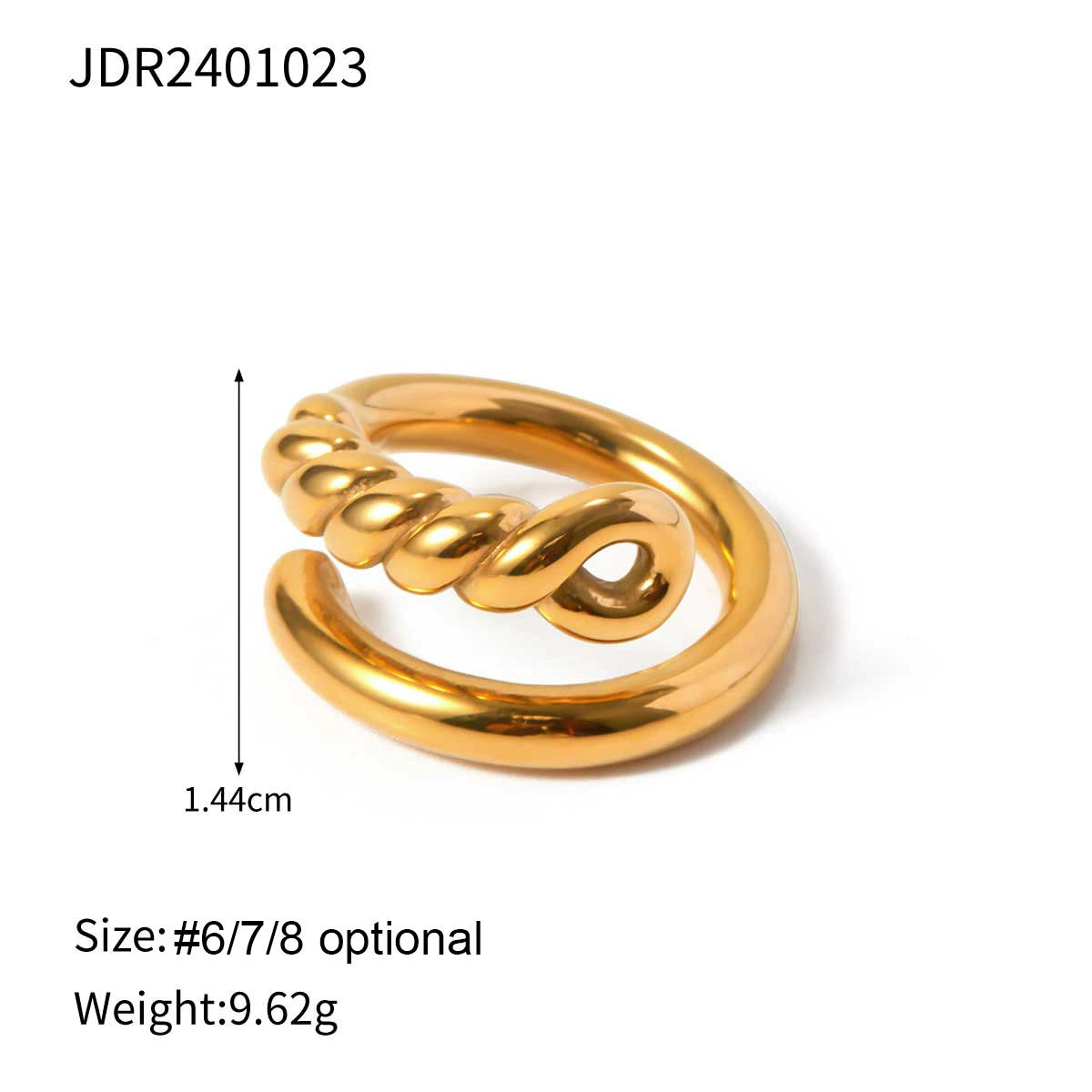 Raegan Knotted Open Ring - Gold-Tone [6MWQR42G]