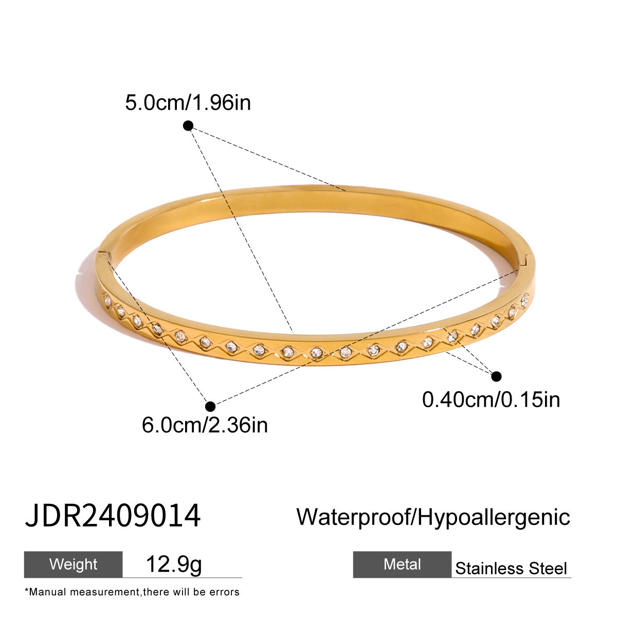 Christianna Zircon Buckle Bracelet - Rose Gold-Tone with Zircon [48E52T3X]