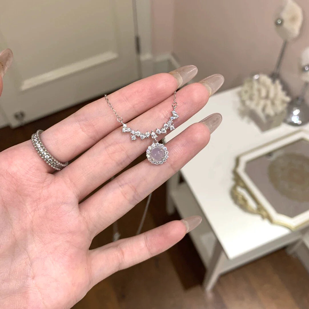 Sarena Translucent Orb Necklace - Translucent Round Necklace