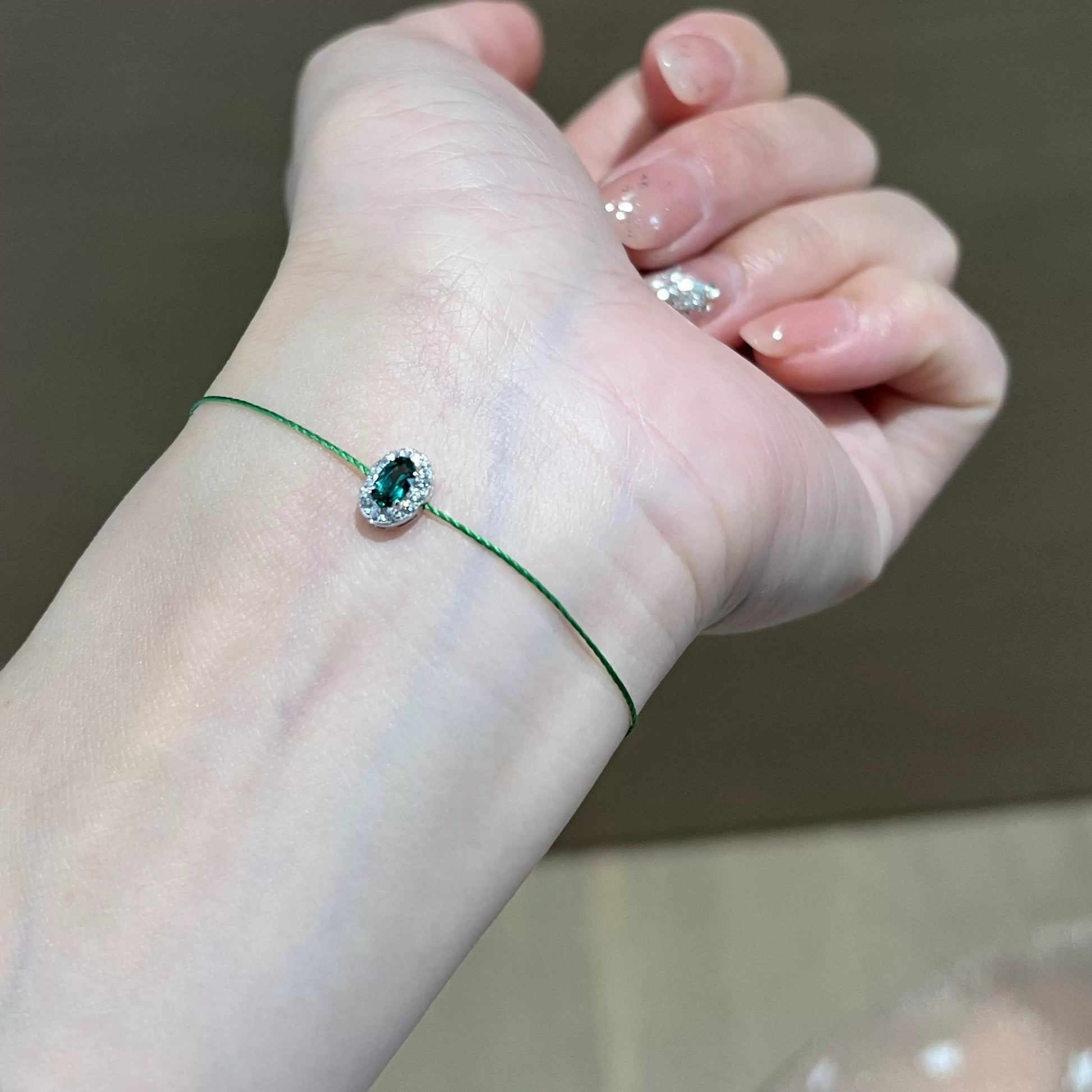Campbell Emerald Woven Bracelet - Emerald Bracelet