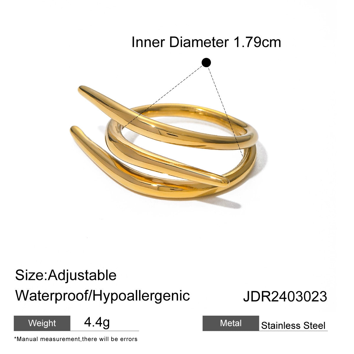 Laveah Dainty Heart Ring - SKU: JDR2403023 [4CLEMRKY]