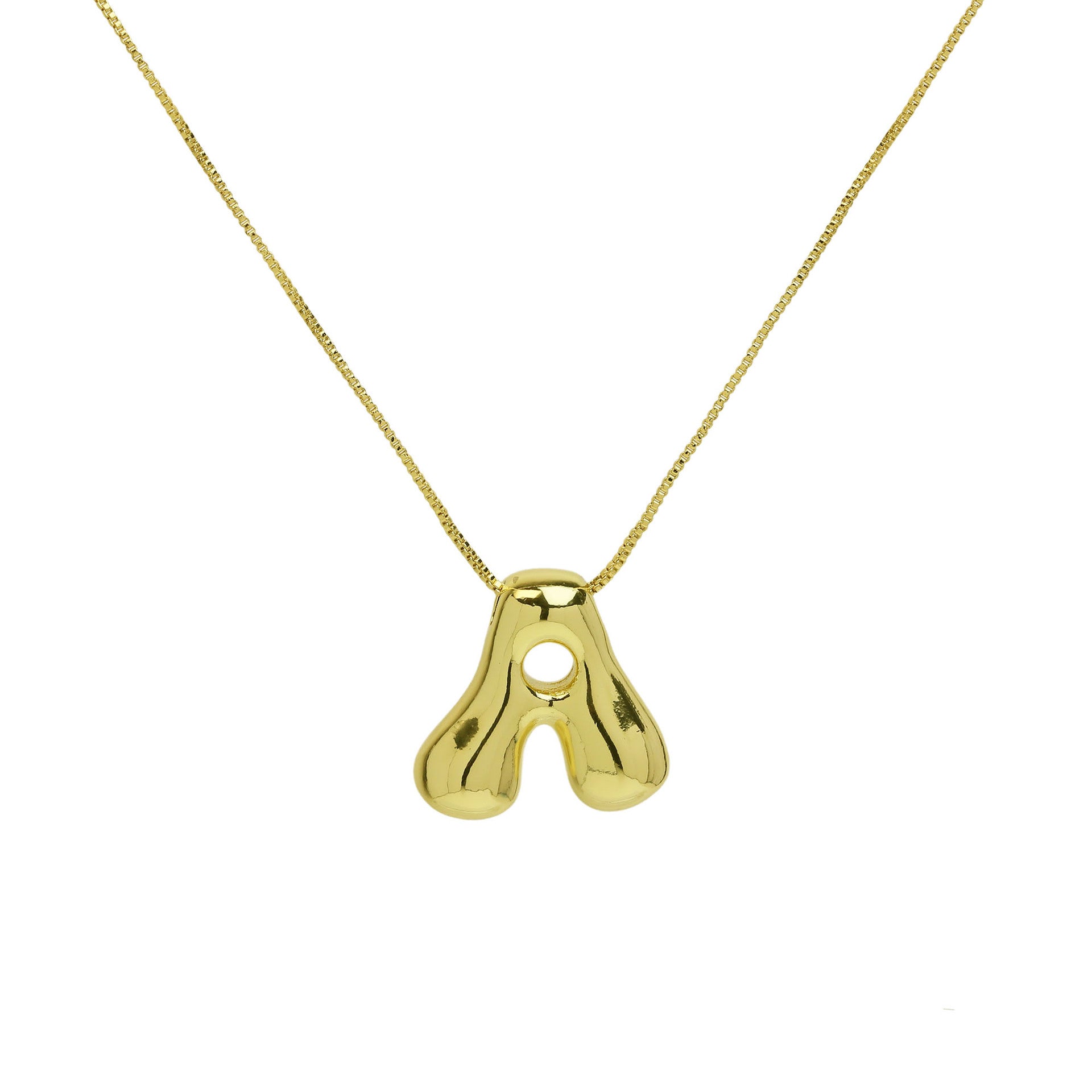 Virginia Bubble Initial Necklace - Letter A Necklace [IZ87ZAF0]