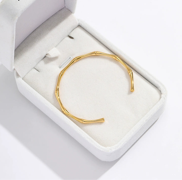 Letti Bamboo Bangle Bracelet - Bamboo Joint Bracelet [EQFMBZN3]