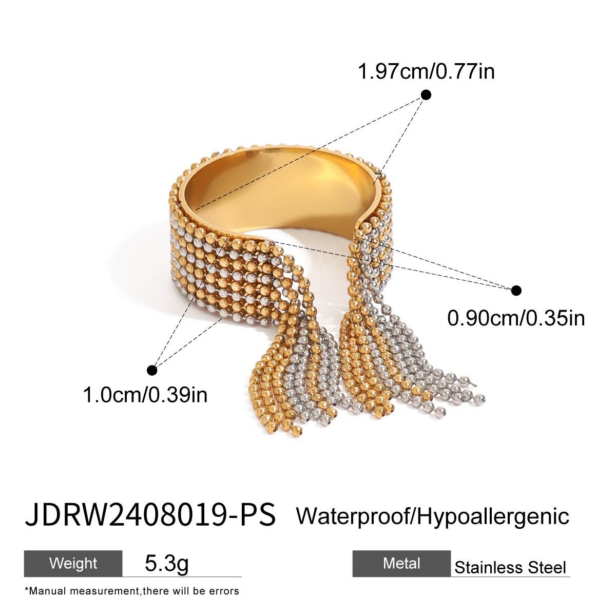 Huda Steel Link Jewelry - Rose Gold Ring [1VAME1VM]