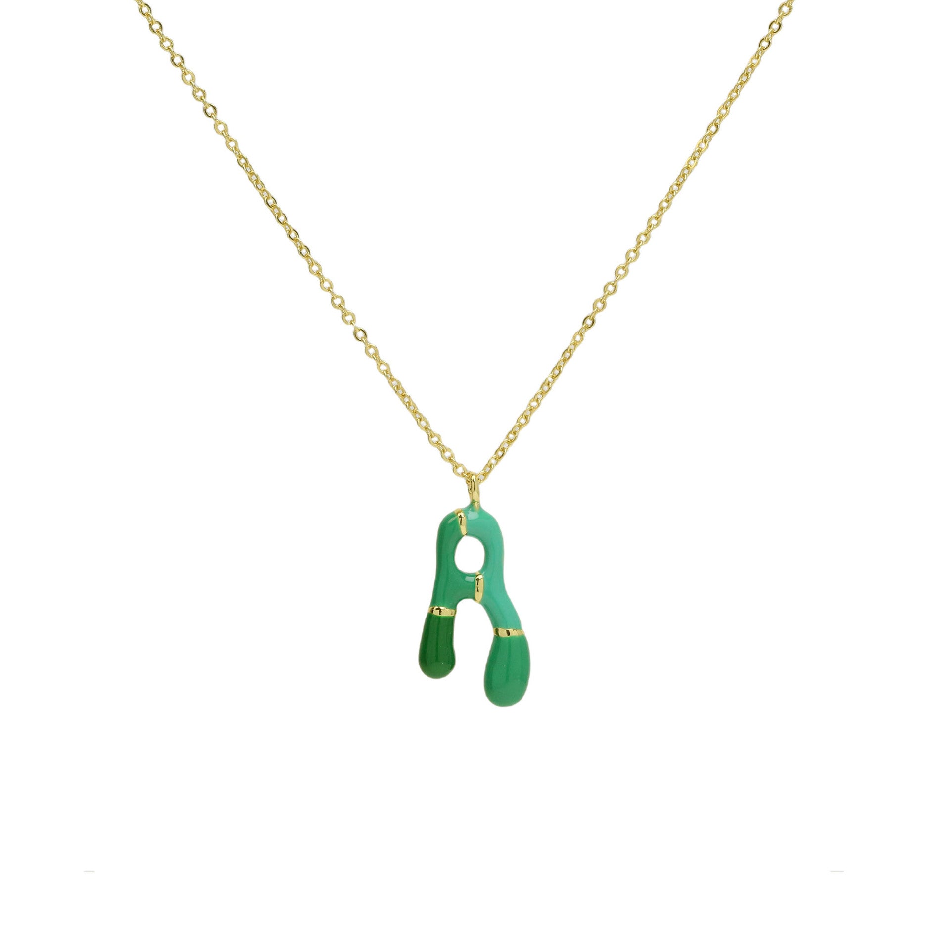 Esmae Bubble Initial Necklace - Necklace A [ZFCR45B3]