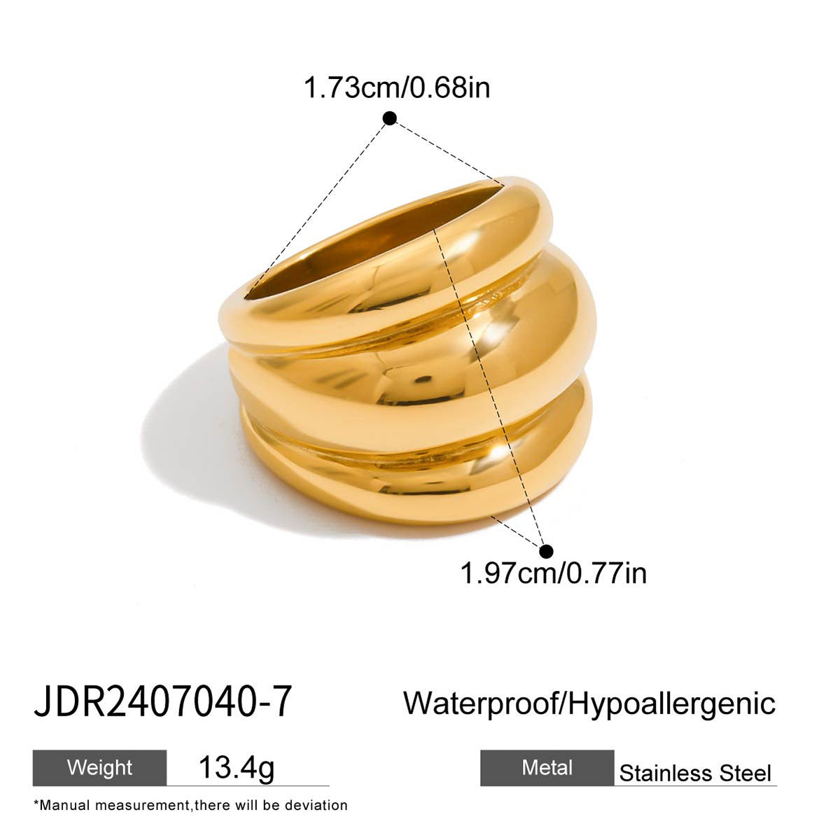 Lilyann Chunky Statement Ring - JDR2407040-7 [SCEWLSET]