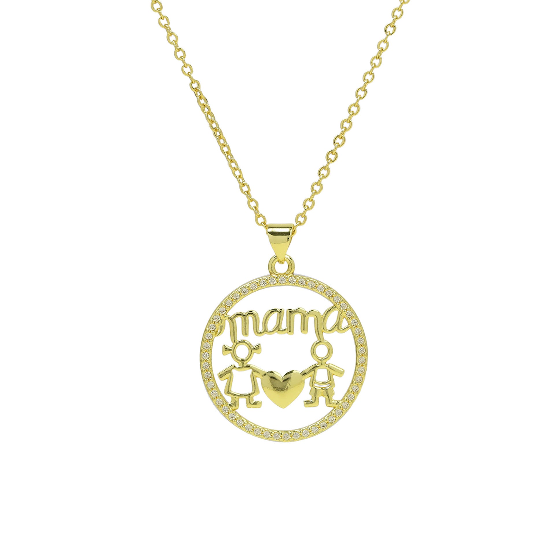 Saydee Zircon Mother Pendant Necklace - Design 5 [TCMAWDGX]