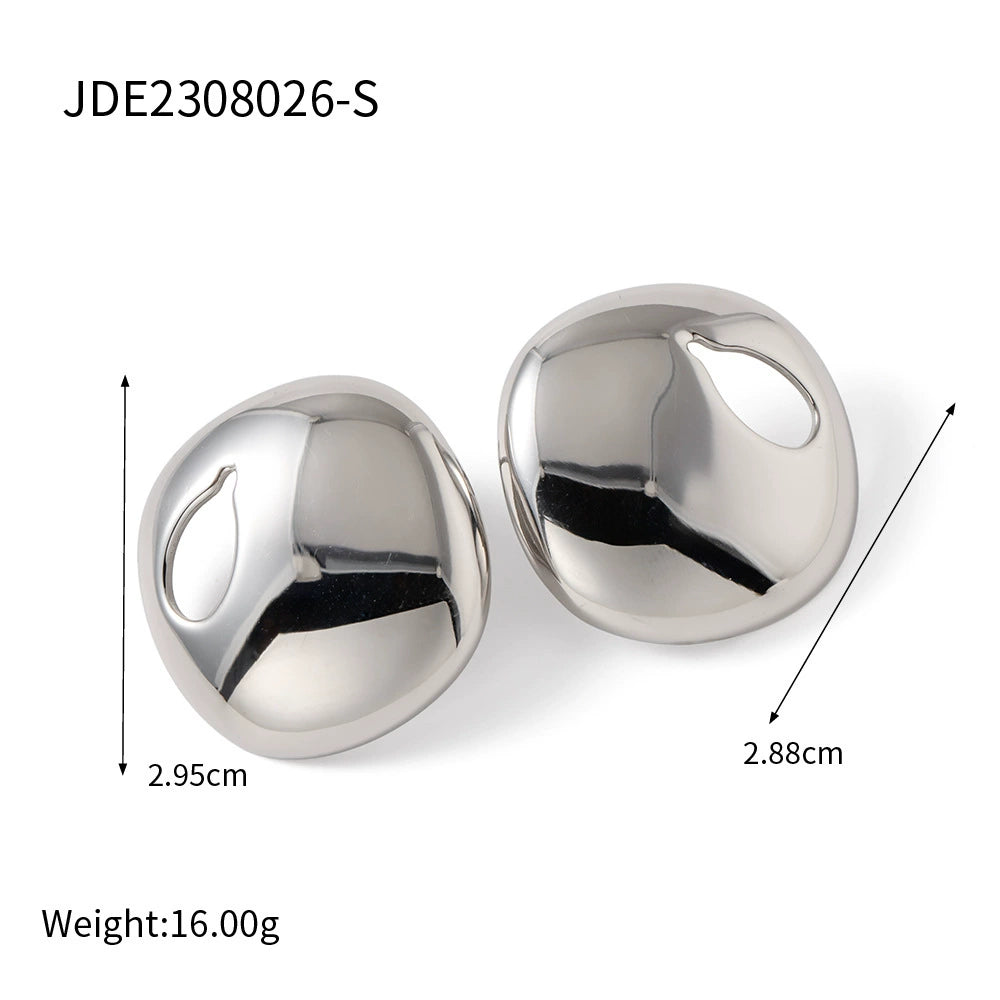 Queena Titanium Pearl Hoops - JDE2308026-S [3TCC0SIL]