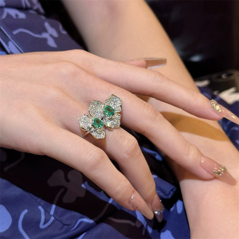 Layne Mint Emerald Open Ring - One Size Open [E545YJ3P]