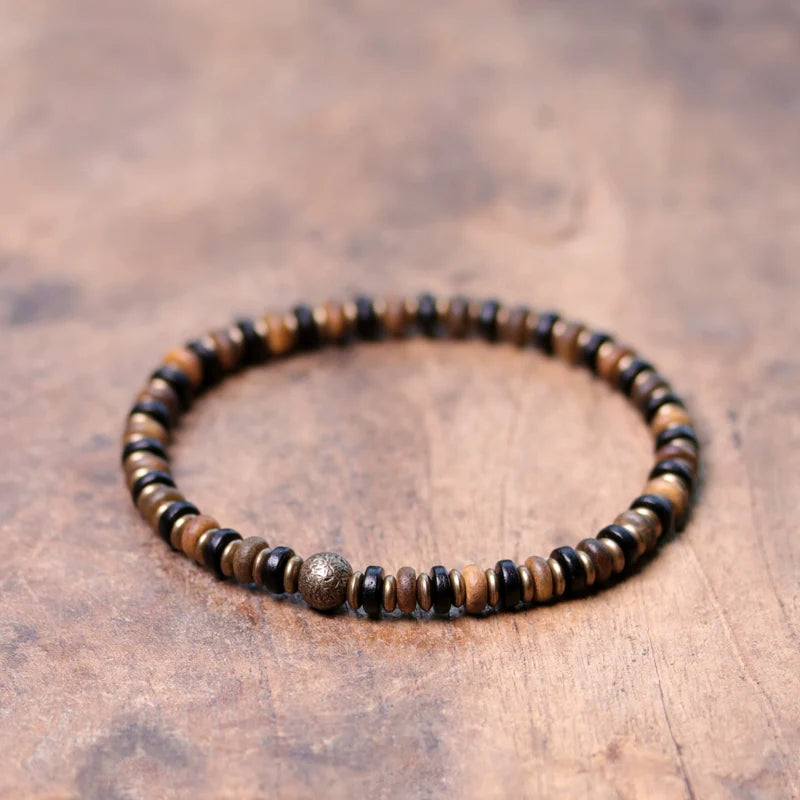 Maycee Sandalwood Bead Bracelet - Mixed Sandalwood