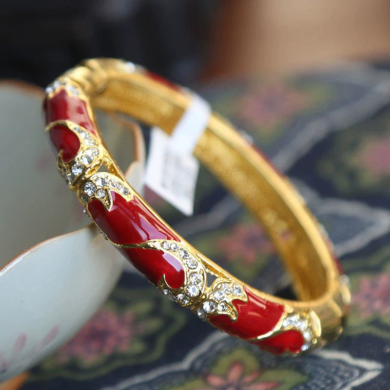 Adaya CloisonnŽ Bangle - Red