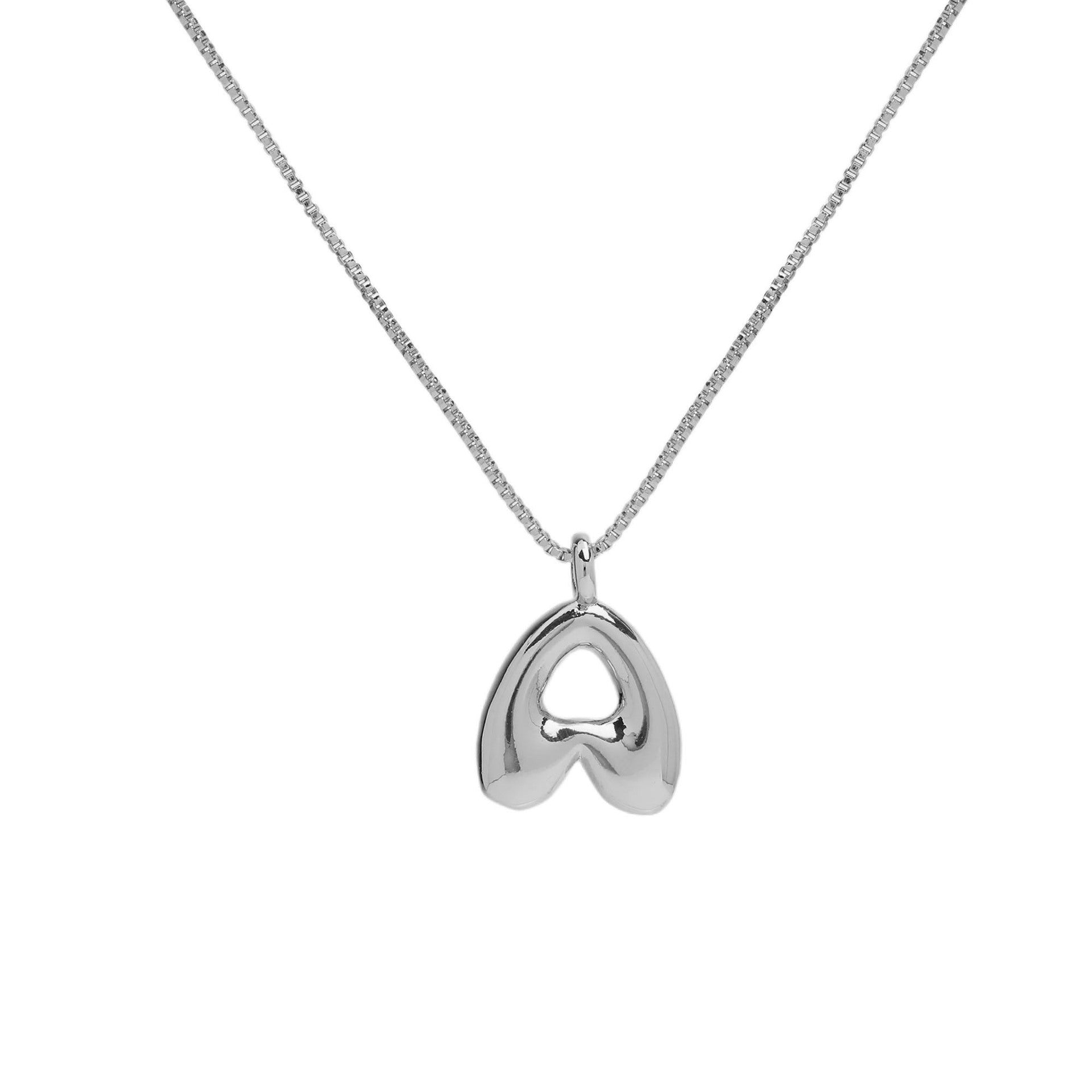 Jesenia Bubble Initial Necklace - Letter A [MX2KDW1Y]