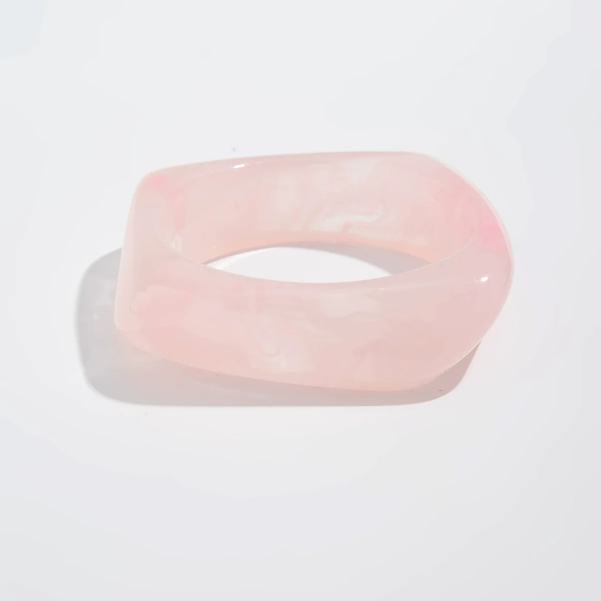 Jayleen Irregular Resin Bangle - Light Pink