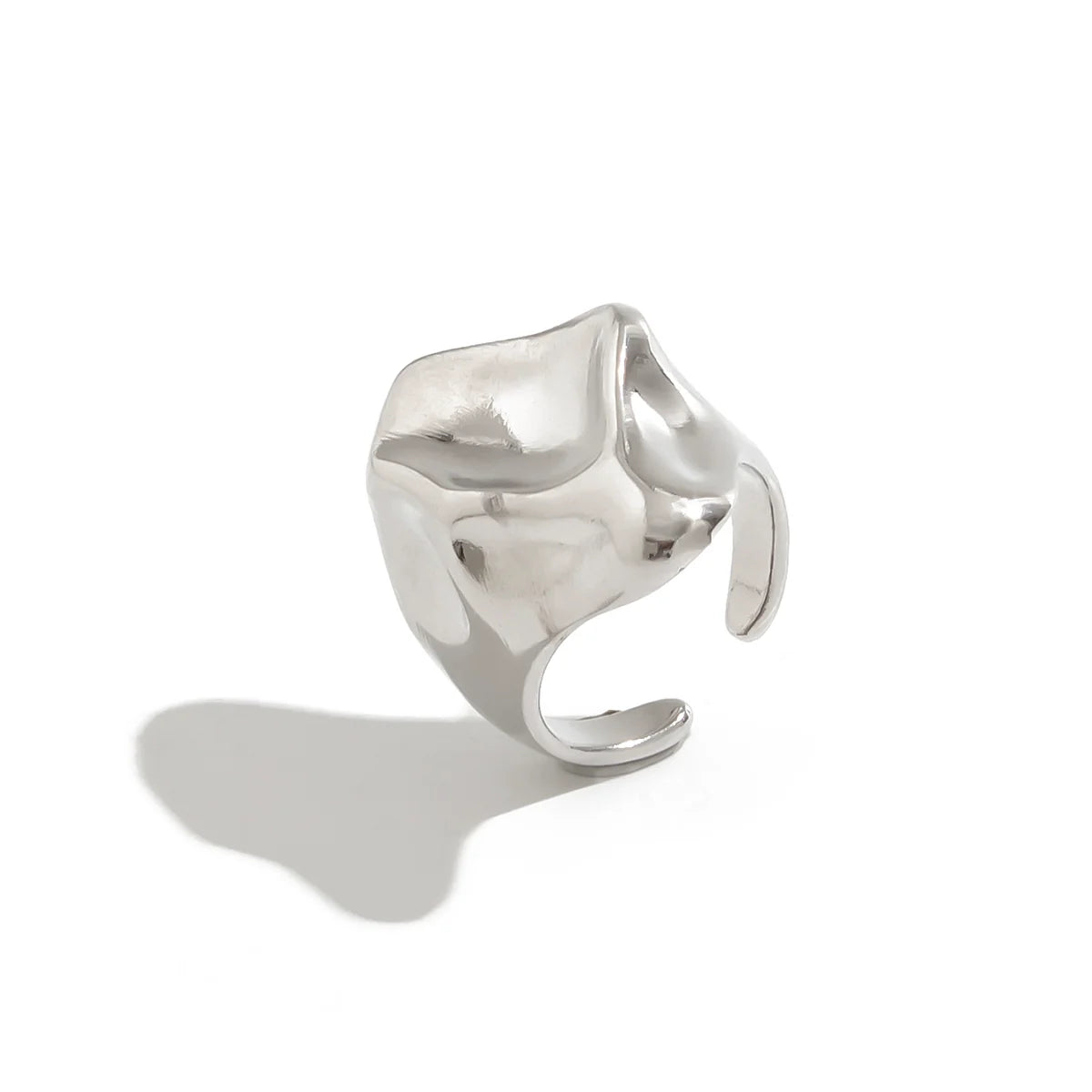 Jalia Sculptural Band Ring - Silver