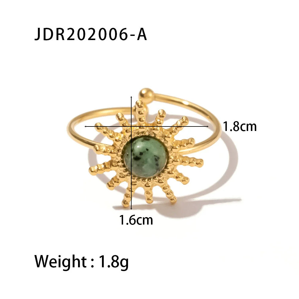 Marianne Turquoise Sunburst Ring - JDR202006-A
