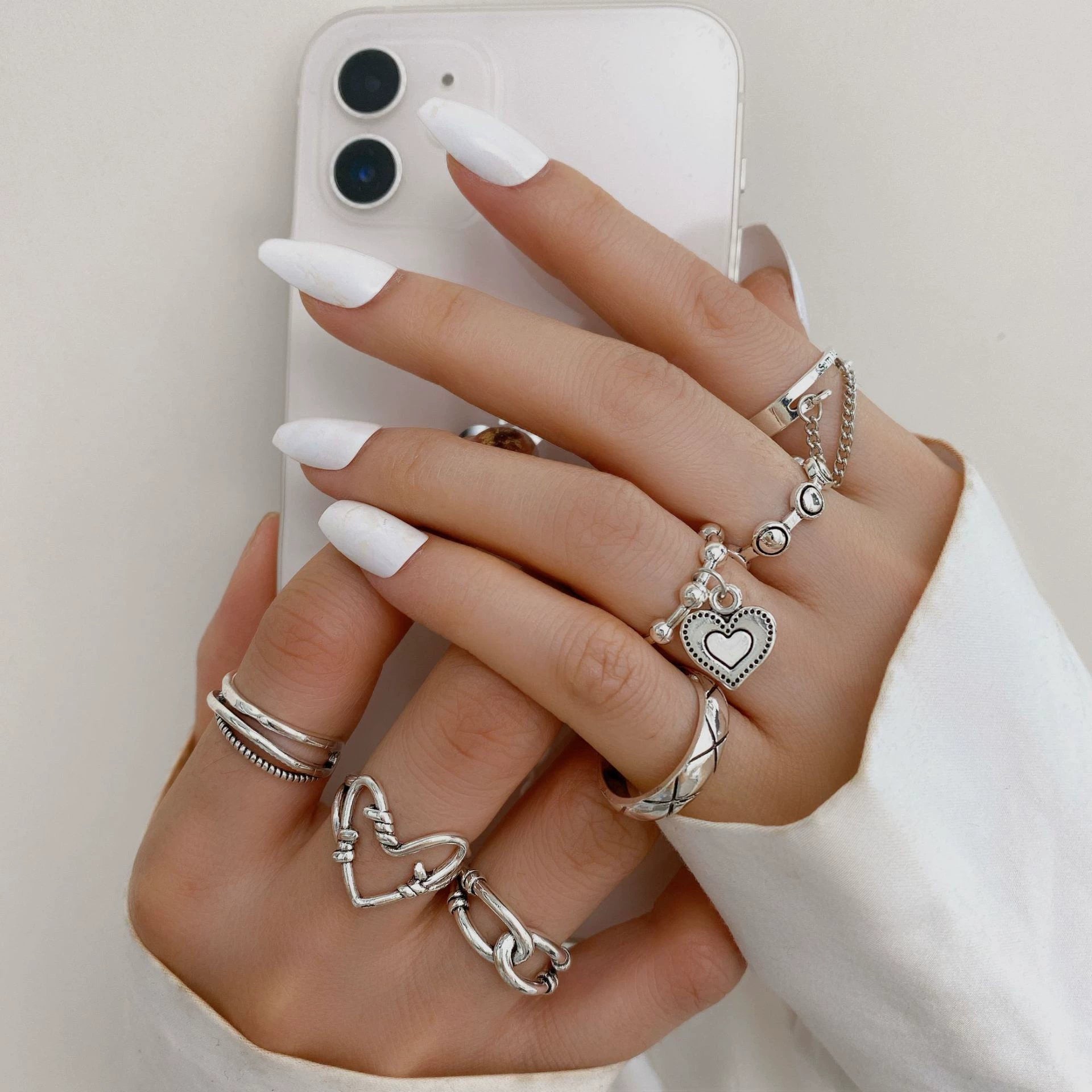 Isabell Delicate Stackable Ring Set - Style 5 [7KQE8RXN]
