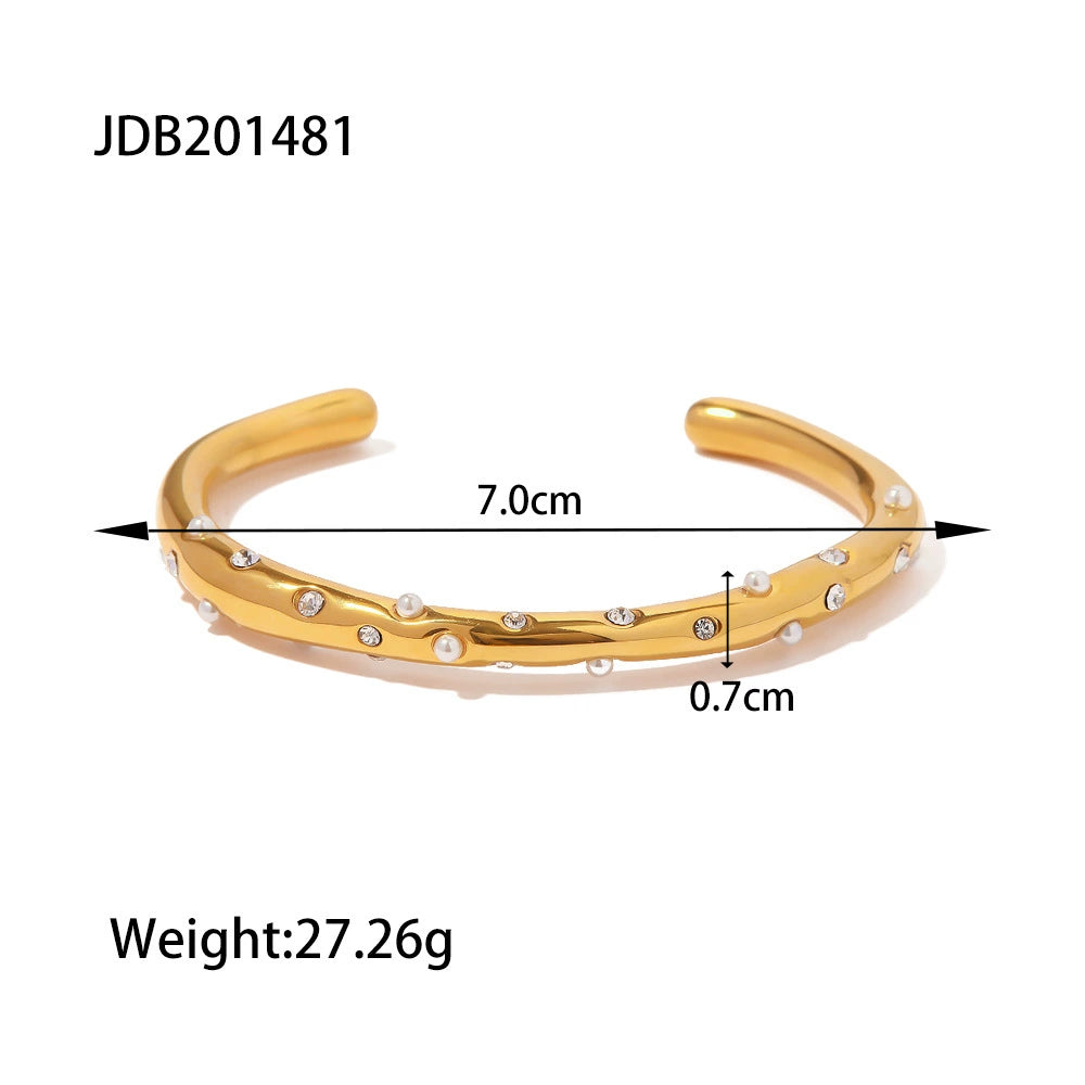 Blossom Minimal Pearl Bangle - JDB201481 [DOGBXPF3]