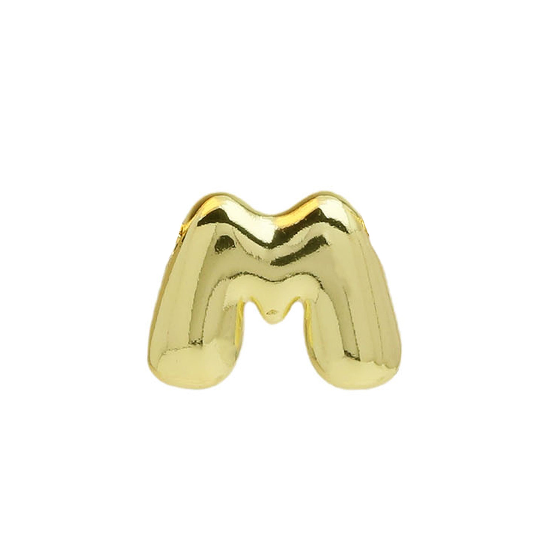 Vada Gold Bubble Letter Necklace - Gold M Pendant [0E1XH6KT]