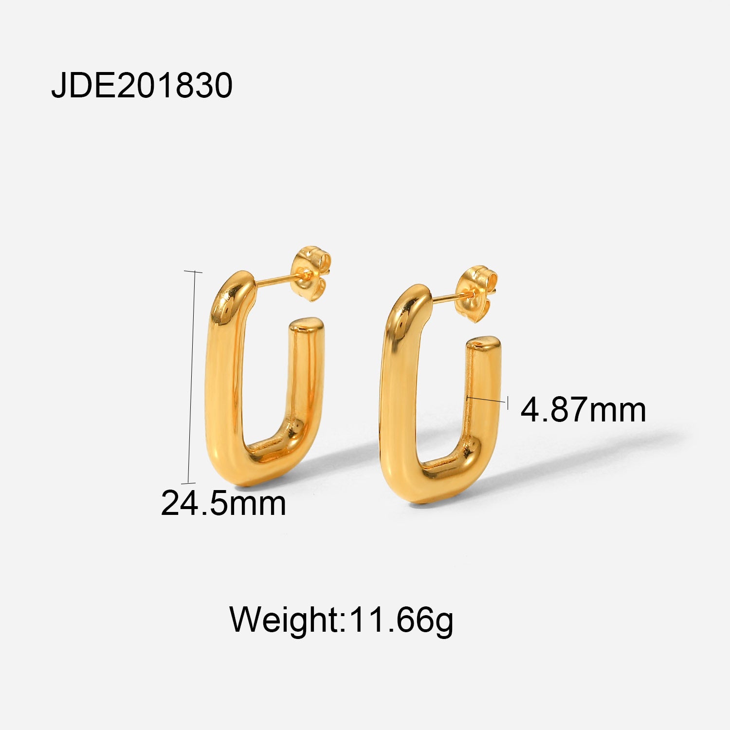 Sapphire Luxe C-Shaped Earrings - JDE201830 [15DEW9S8]
