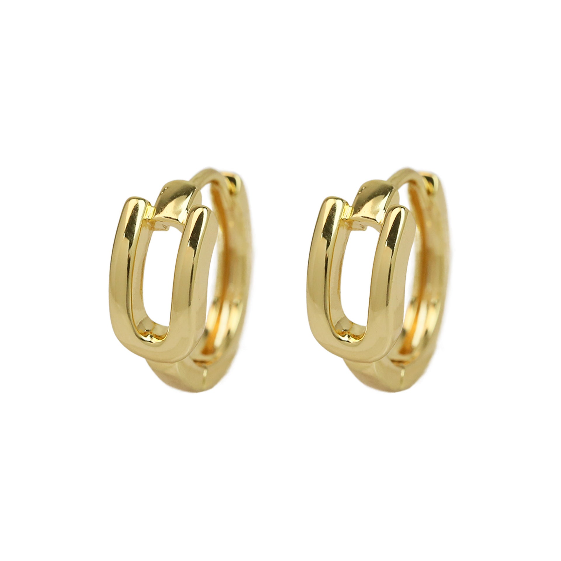Haylee Gold Letter Stud Earrings - U [PUIFHFWH]