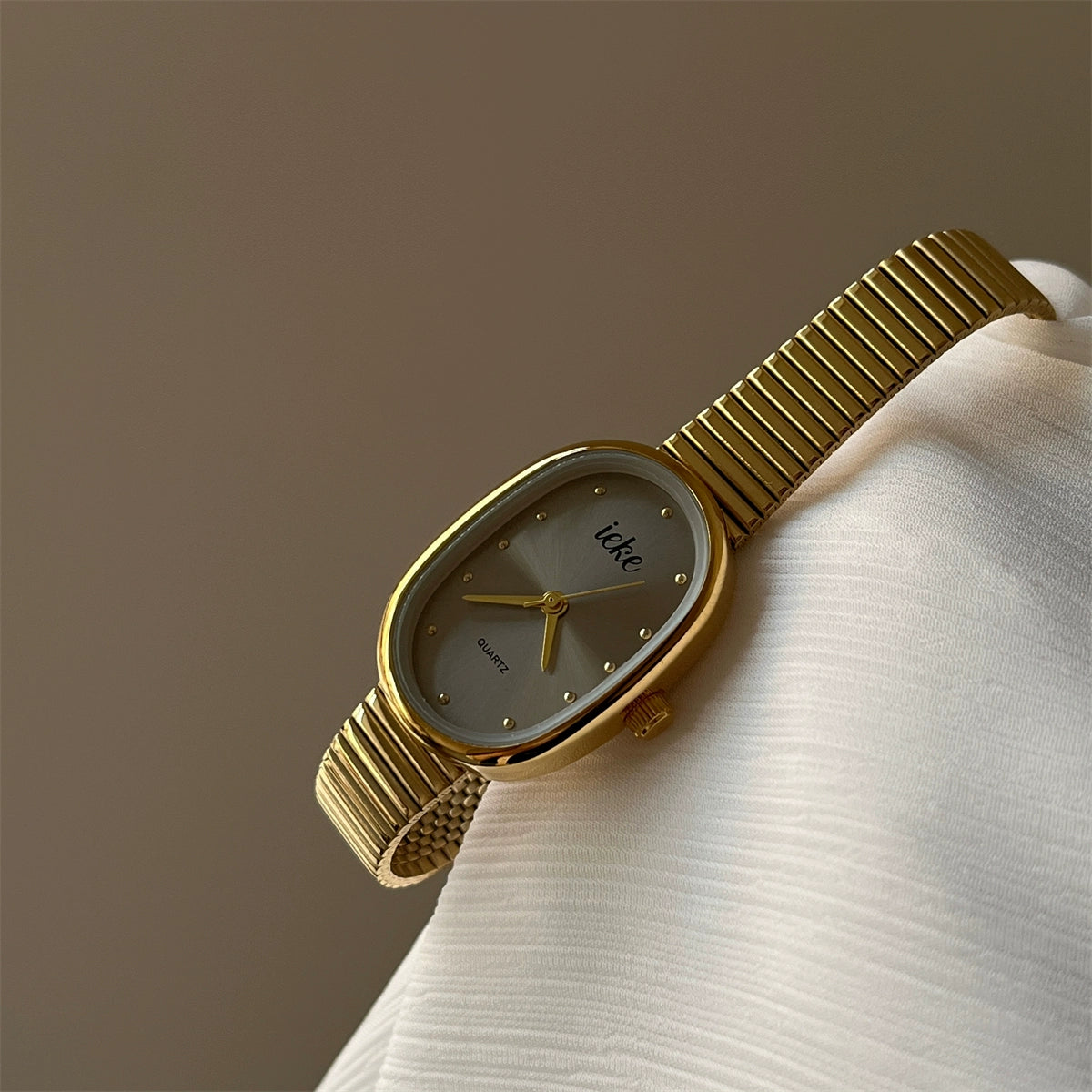 Prudence Elegant Bracelet Watch - IEKE88172 Oval Dot Gold/Gray [JDYAZIV5]