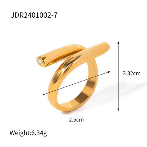 Kenli Geometric Open Ring - JDR2401002 [CB82WN3R]