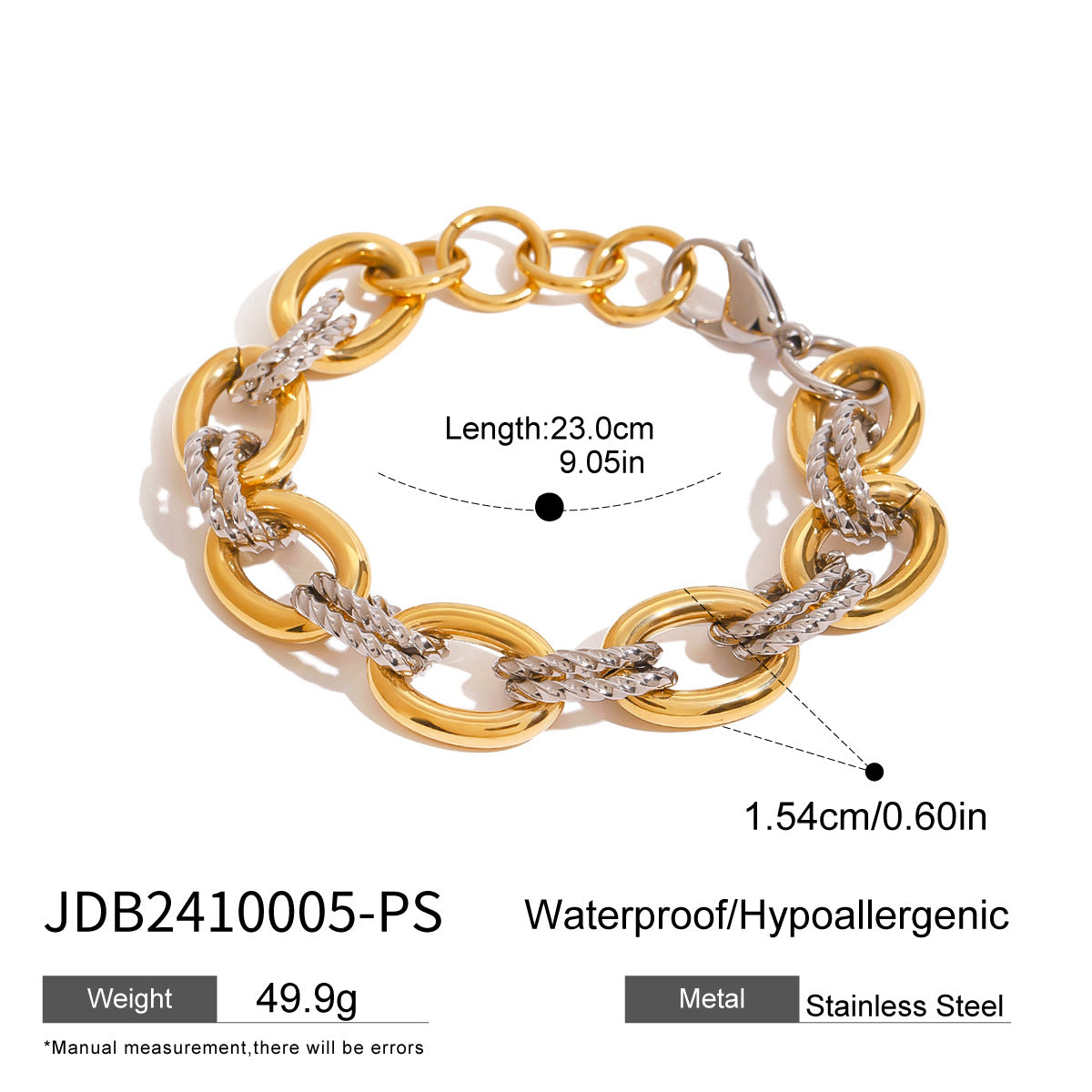 Albany Geometric Steel Bracelet - JDB2410005-PS [9QJAW5Q5]