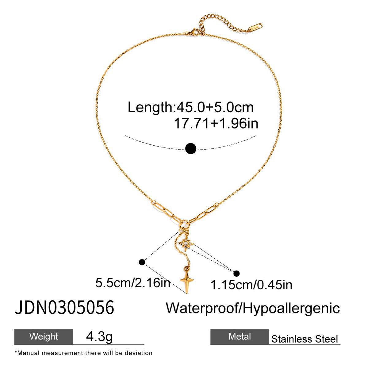 Taylah Star Pendant Necklace - JDN0305056 [51BASGUA]