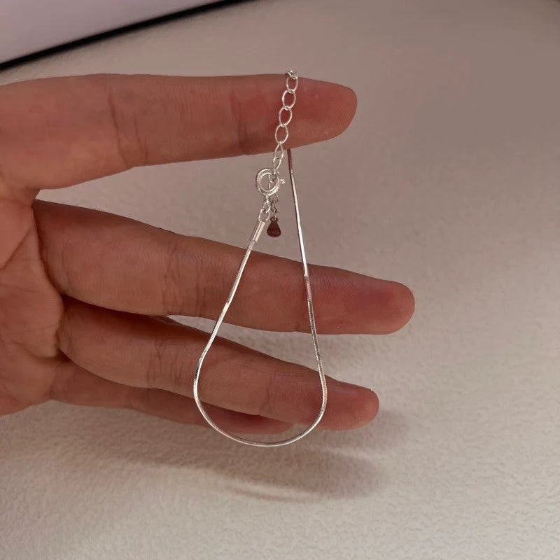 Kinley Sterling Snake Chain - Silver Snake Bone Bracelet (S925 Sterling Silver)