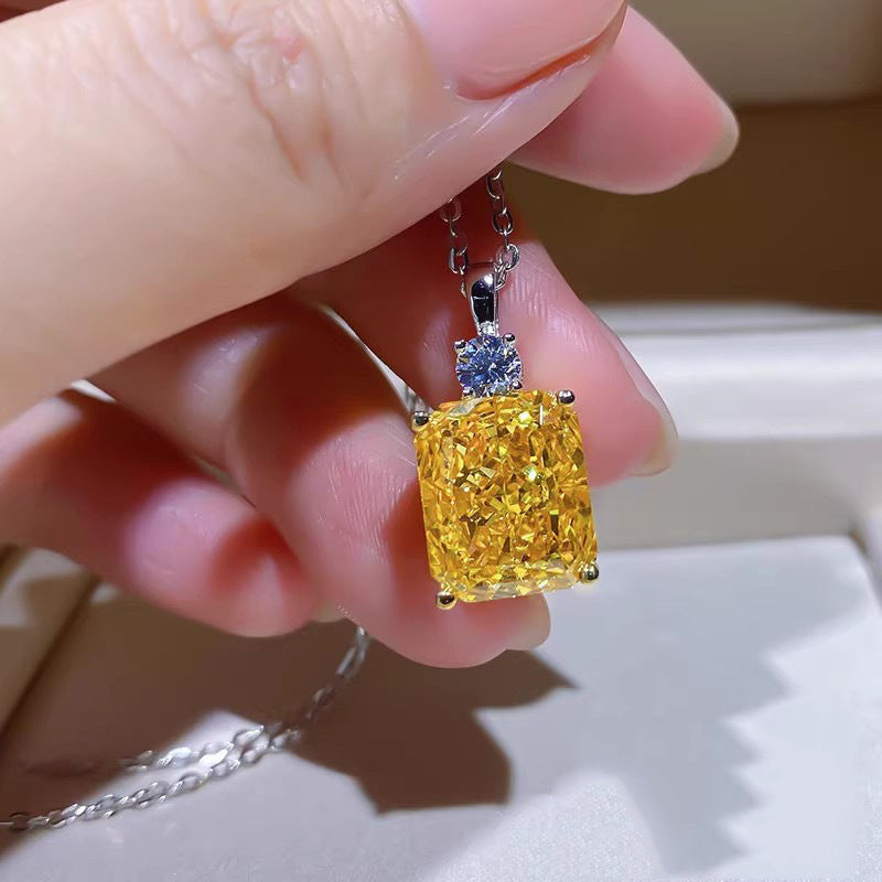 Lailani Radiant Carat Jewelry Set - Yellow Diamond Pendant [ROQKRM6Z]