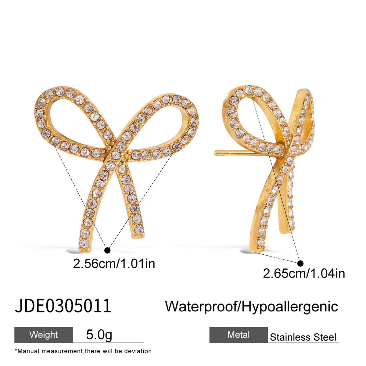 Caeli Diamond Bow Earrings - Silver Tone Bow [N0AUAJC5]